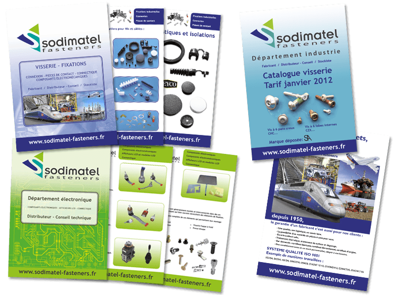 Plaquettes commerciales et brochures Sodimatel Fasteners